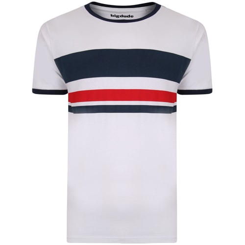 Bigdude Contrast Print T-Shirt White
