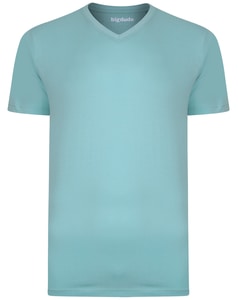 Bigdude Plain V-Neck T-Shirt Turquoise Tall