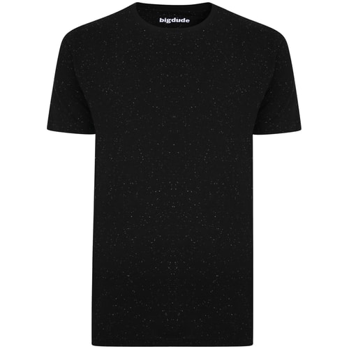 Bigdude Speckled Marl T-Shirt Black Tall