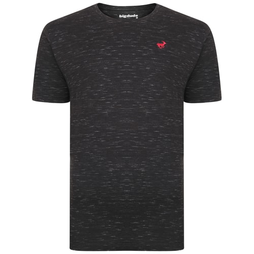 Bigdude Inkjet Marl T-Shirt Black