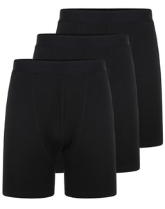 Bigdude 3 Pack Bamboo Boxer Shorts Black