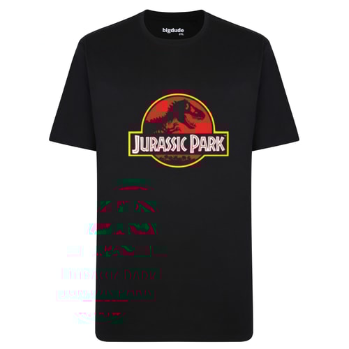 Bigdude Official Jurassic Park Print T-Shirt Black