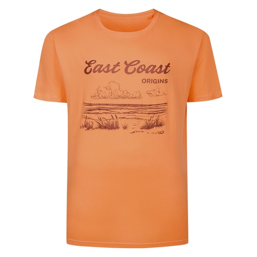 Bigdude East Coast Origins Print T-Shirt Apricot