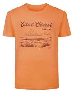 Bigdude East Coast Origins Print T-Shirt Apricot