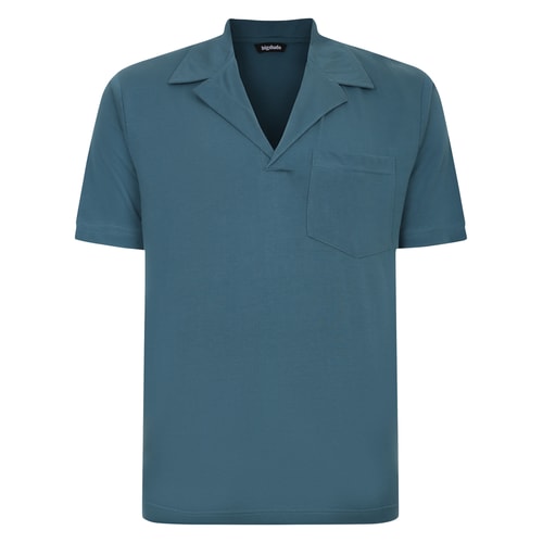 Bigdude Relaxed Collar Polo Shirt Petrol Tall