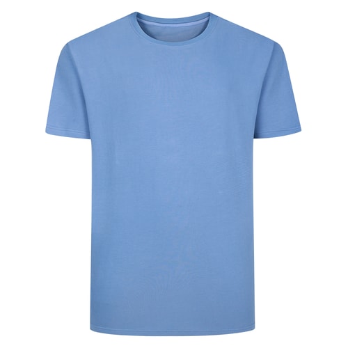 Bigdude Textured Stripe T-Shirt Light Denim