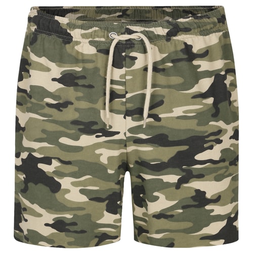 Bigdude Camo Loop Back Shorts Khaki