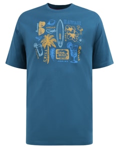 D555 Hovell Summer Beach Printed T-Shirt Dark Teal