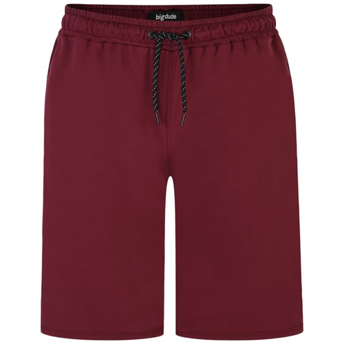 Bigdude Jersey Shorts With Zip Burgundy