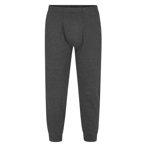 Bigdude Striped Thermal Long Johns Charcoal