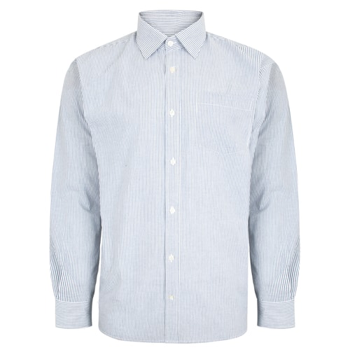 Bigdude Striped Long Sleeve Shirt Blue