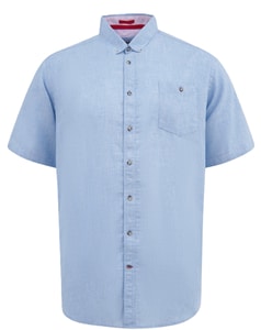 D555 Clarke 1 Linen Short Sleeve Shirt Blue