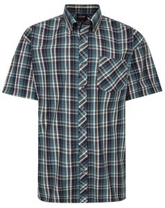 Espionage Short Sleeve Check Shirt Green