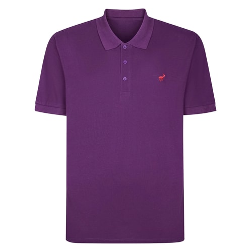 Bigdude Embroidered Polo Shirt Plum Purple