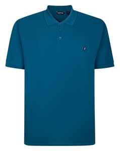 Bigdude Embroidered Logo Polo Shirt Petrol Tall