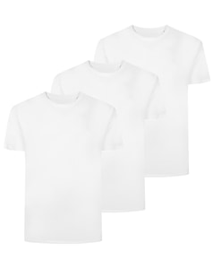 Bigdude 3 Pack Plain T-Shirts White