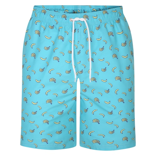 Bigdude Banana Print Swim Shorts Light Blue