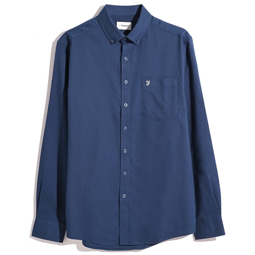Farah Casual Button Down Collar Shirt Midnight Blue