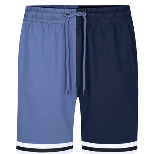 Bigdude Spliced Loopback Shorts Dusty Blue/Navy