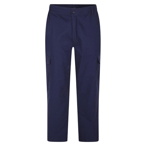 Bigdude Elasticated Waist Cargo Trousers Navy Tall