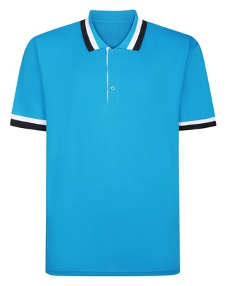 Bigdude Tipped Polo Shirt Bright Blue Tall