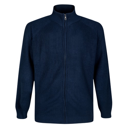Bigdude Ribbed Raglan Zip Jacket Navy