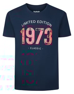 Bigdude Limited Edition 1973 Classic Print T-Shirt Navy