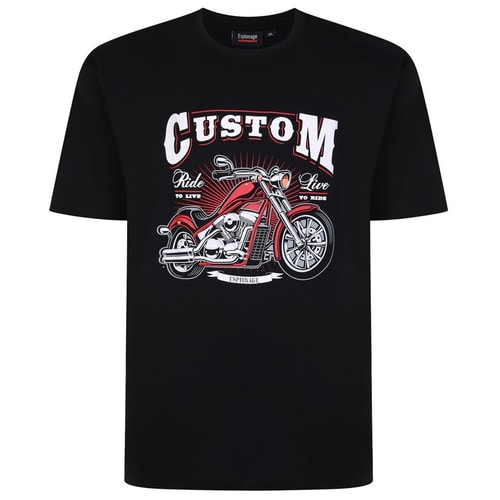 Espionage Signature Custom Print T-Shirt Black