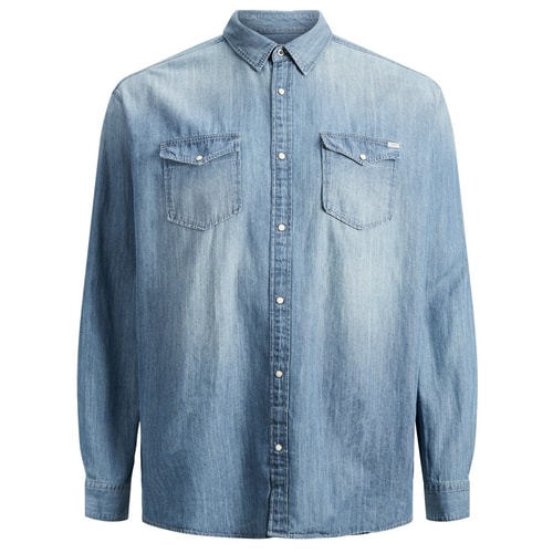 Jack & Jones Long Sleeve Denim Shirt Blue