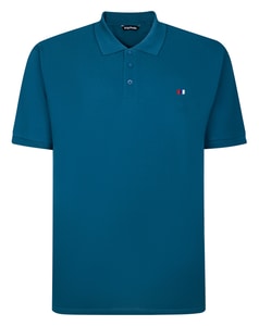 Bigdude Embroidered Logo Polo Shirt Petrol