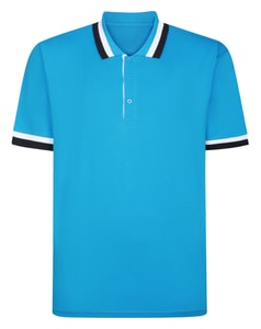 Bigdude Tipped Polo Shirt Bright Blue