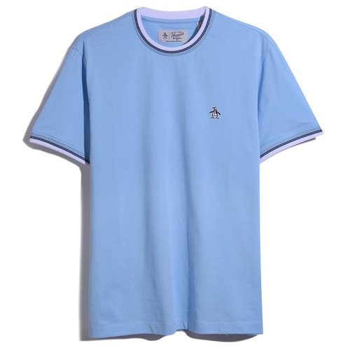Original Penguin Short Sleeve Ringer T-Shirt Cerulean