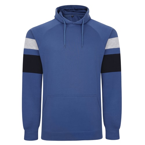 Bigdude Sleeve Colour Block Hoody Deep Blue