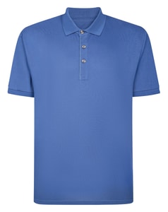 Bigdude Placket Embroidery Polo Deep Blue
