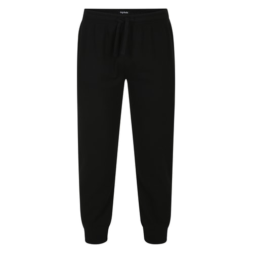 Bigdude Cuffed Waffle Joggers Black