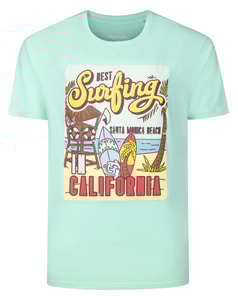 Bigdude Best Surfing In California Print T-Shirt Jelly Mint