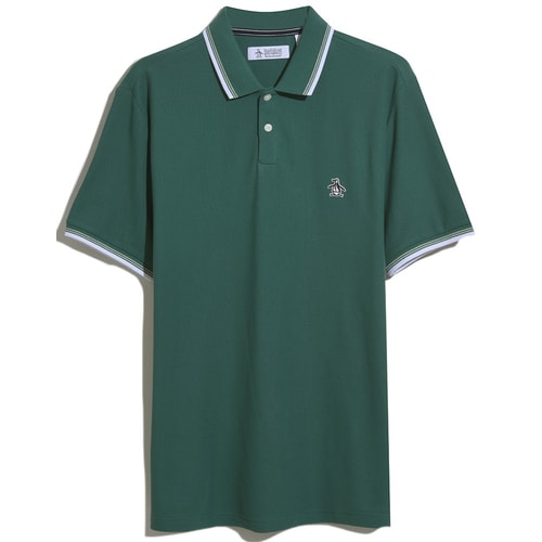 Original Penguin S/S Tipped Sticker Pete Polo Antique Green