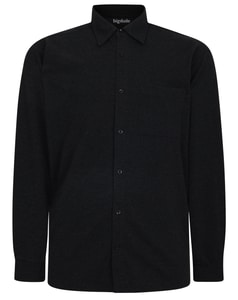 Bigdude Pique Long Sleeve Shirt Charcoal