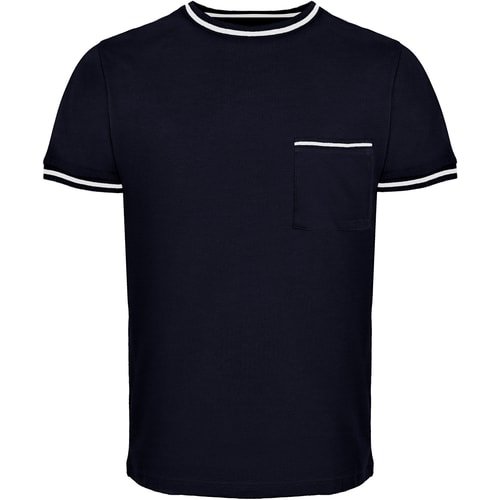 Bigdude Contrast Edge T-Shirt Navy Tall