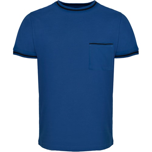 Bigdude Contrast Edge T-Shirt Royal Blue Tall