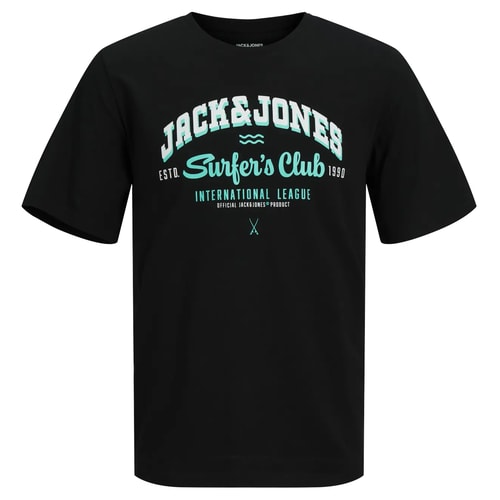 Jack & Jones Surfers Club Printed T-Shirt Black Ink