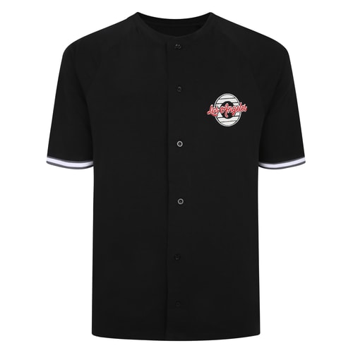 Bigdude Embroidered Baseball T-Shirt Black Tall