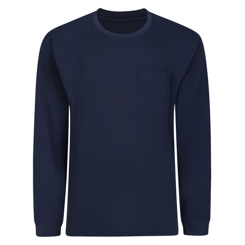 Bigdude Long Sleeve Waffle T-Shirt Navy