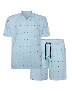 Bigdude AOP Cotton Pyjama Set Baby Blue