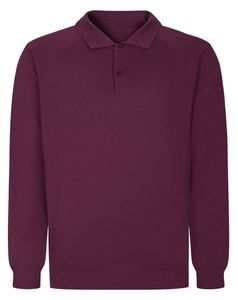 Bigdude Knitted Polo Shirt Burgundy