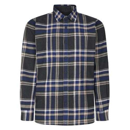 Bigdude Heavy Flannel Overshirt Charcoal