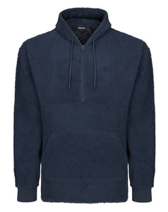 Bigdude Borg Fleece Quarter Zip Lounge Hoodie Navy