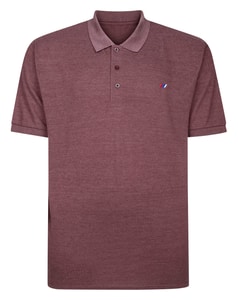Bigdude Marl Polo Shirt Burgundy Tall