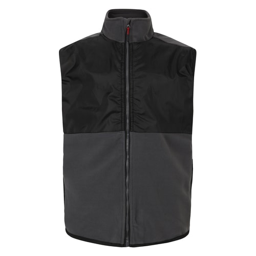 Bigdude Nylon Polar Fleece Gilet Black/Charcoal