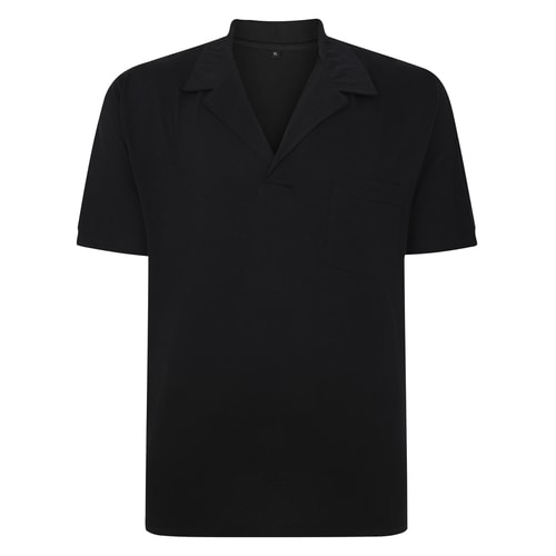 Bigdude Relaxed Collar Polo Shirt Black